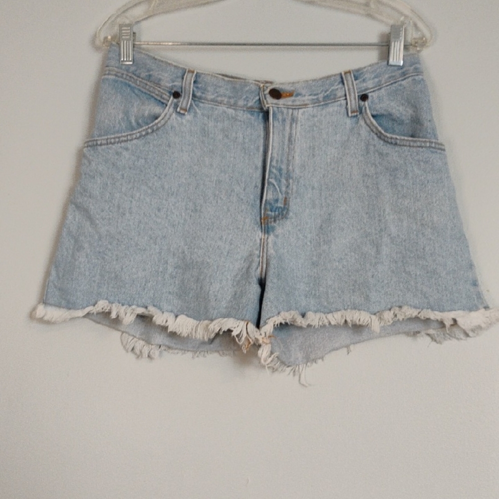 Vintage 90s Y2k No Boundaries Women High Rise Jean Cutoff Mom Shorts Size 13/14